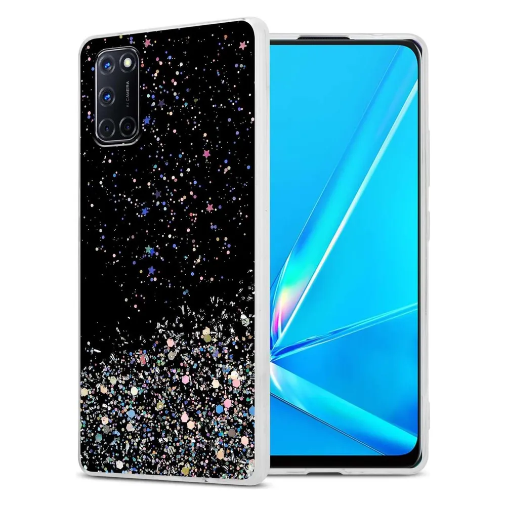 Cadorabo TPU Hülle für Oppo A92 mit Glitzer (Oppo A92)