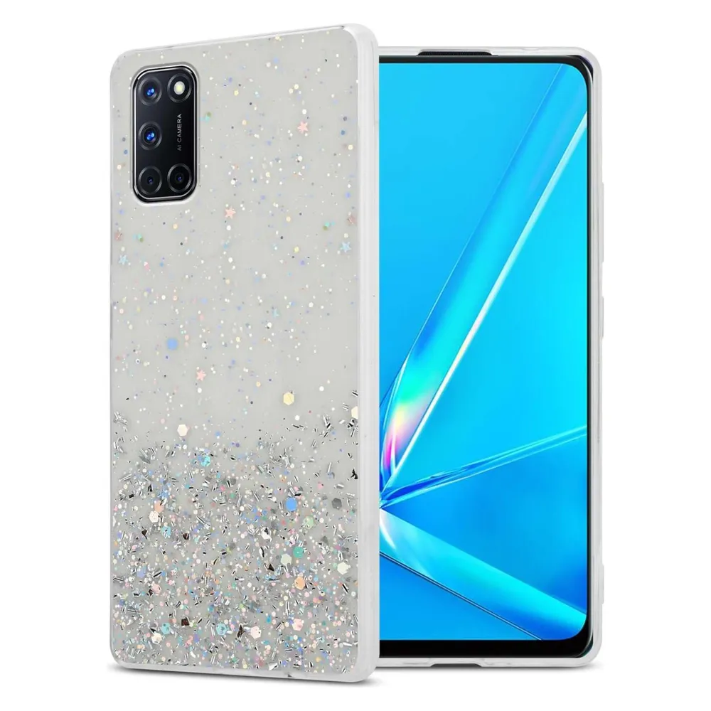 Cadorabo TPU Hülle für Oppo A92 mit Glitzer (Oppo A92)