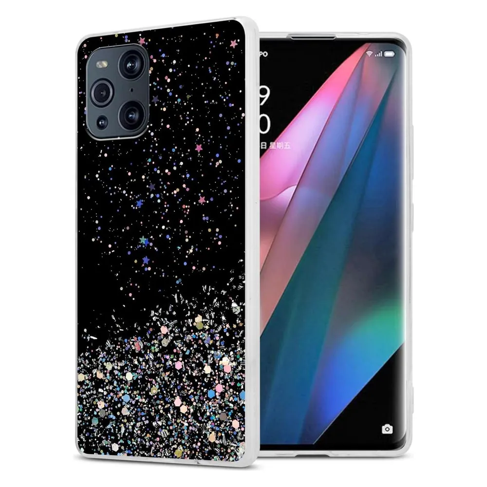 Cadorabo TPU Hülle für Oppo FIND X3 PRO mit Glitzer (Oppo Find X3 Pro)