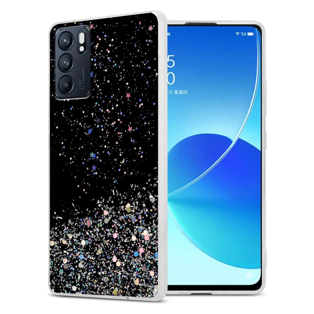 Cadorabo TPU Hülle für Oppo Reno6 5G mit Glitzer (Oppo Reno 6 5G)