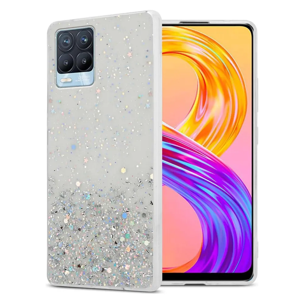 Cadorabo TPU Hülle für Realme 8 4G / 8 PRO mit Glitzer (OPPO Reno8 Pro)