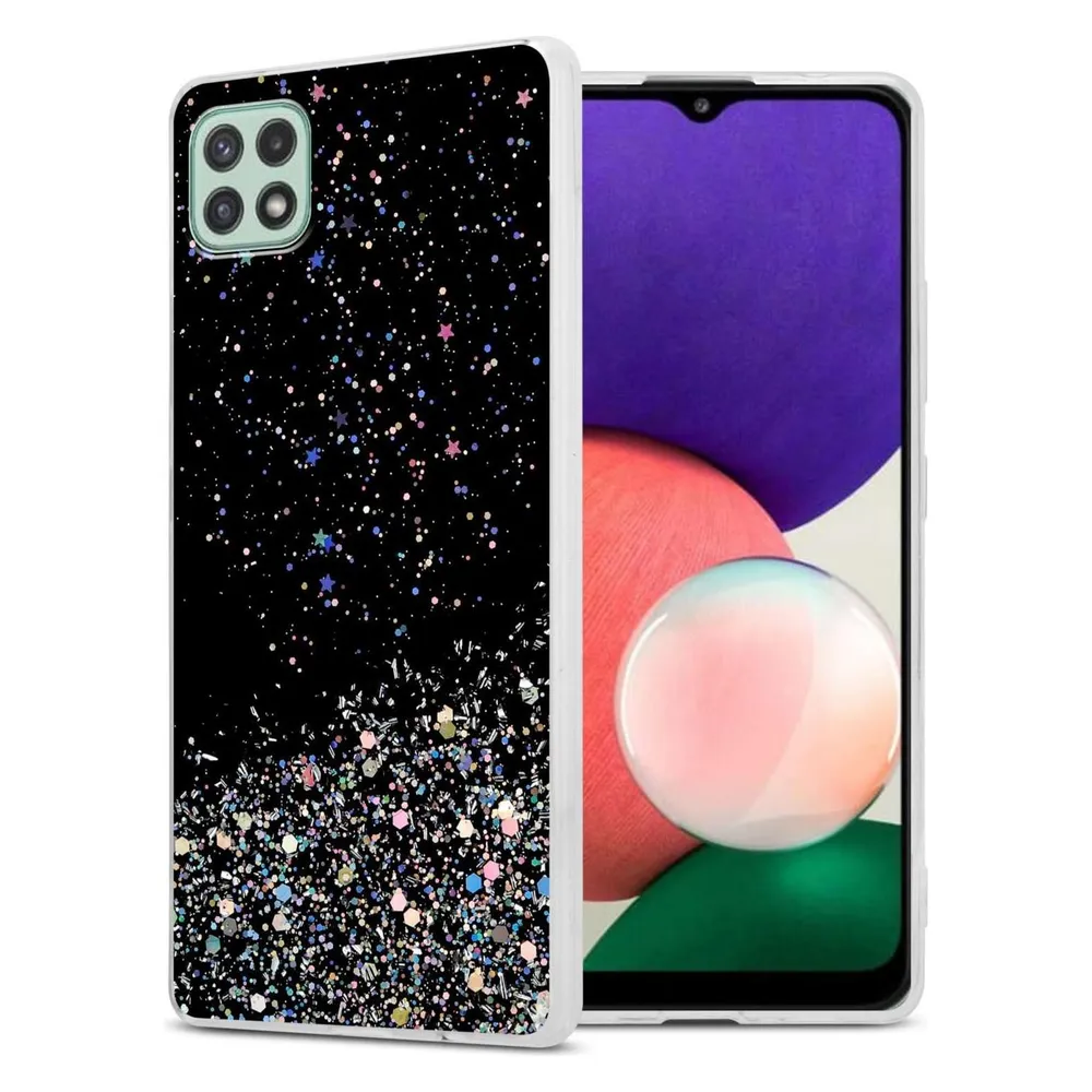 Cadorabo TPU Hülle für Samsung Galaxy A22 5G mit Glitzer (Samsung Galaxy A22 5G)