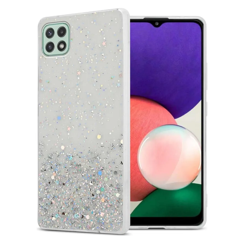 Cadorabo TPU Hülle für Samsung Galaxy A22 5G mit Glitzer (Samsung Galaxy A22 5G)