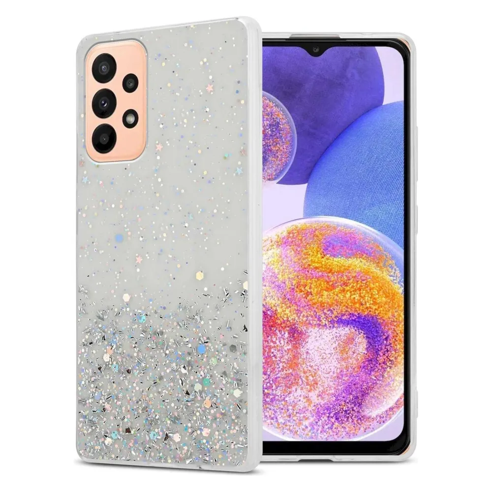 Cadorabo TPU Hülle für Samsung Galaxy A23 4G / 5G mit Glitzer
