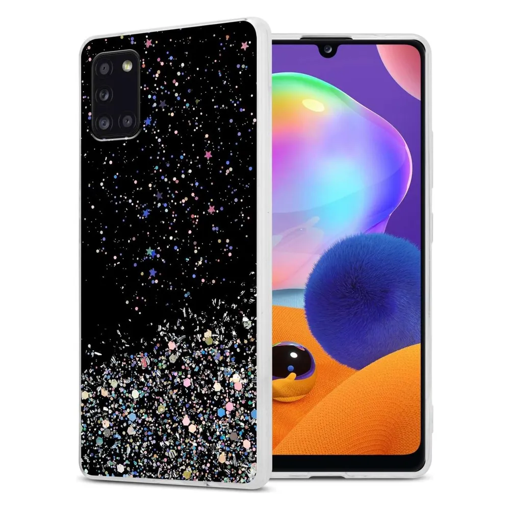 Cadorabo TPU Hülle für Samsung Galaxy A31 mit Glitzer (Samsung Galaxy A31)