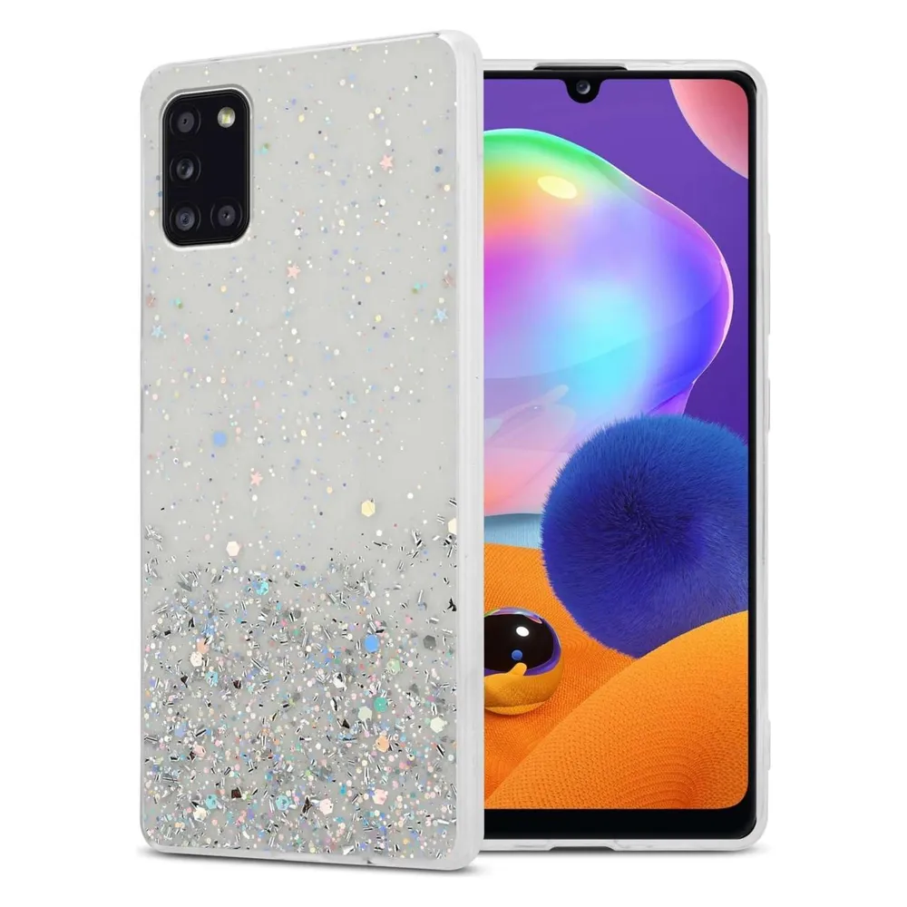 Cadorabo TPU Hülle für Samsung Galaxy A31 mit Glitzer (Samsung Galaxy A31)
