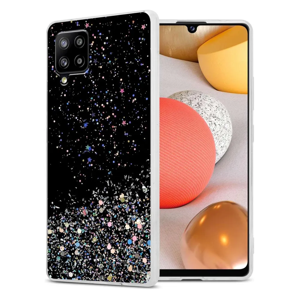 Cadorabo TPU Hülle für Samsung Galaxy A42 5G / M42 5G mit Glitzer (Samsung Galaxy A42 5G, Samsung Galaxy M42 5G)