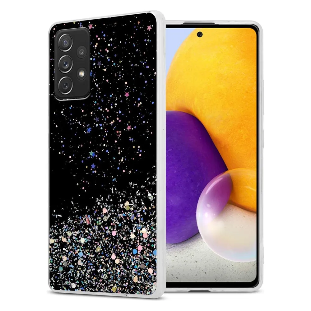 Cadorabo TPU Hülle für Samsung Galaxy A72 4G / 5G mit Glitzer (Samsung Galaxy A72, Samsung Galaxy A72 5G)