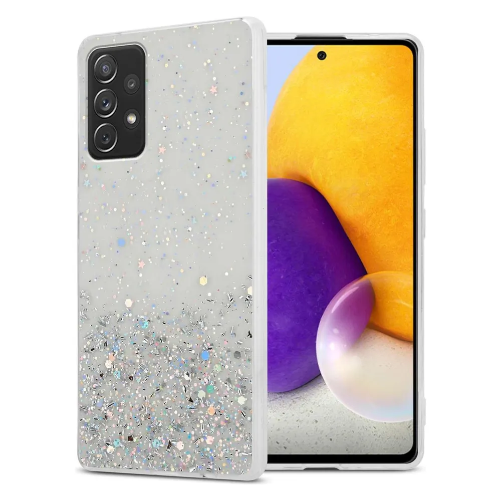 Cadorabo TPU Hülle für Samsung Galaxy A72 4G / 5G mit Glitzer (Samsung Galaxy A72, Samsung Galaxy A72 5G)