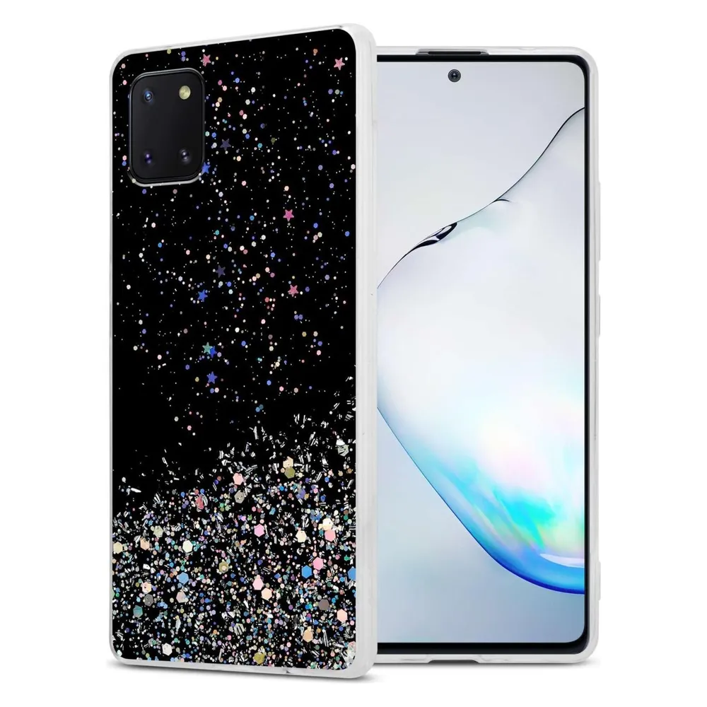 Cadorabo TPU Hülle für Samsung Galaxy A81 / NOTE 10 LITE / M60s mit Glitzer (Samsung Galaxy A81)