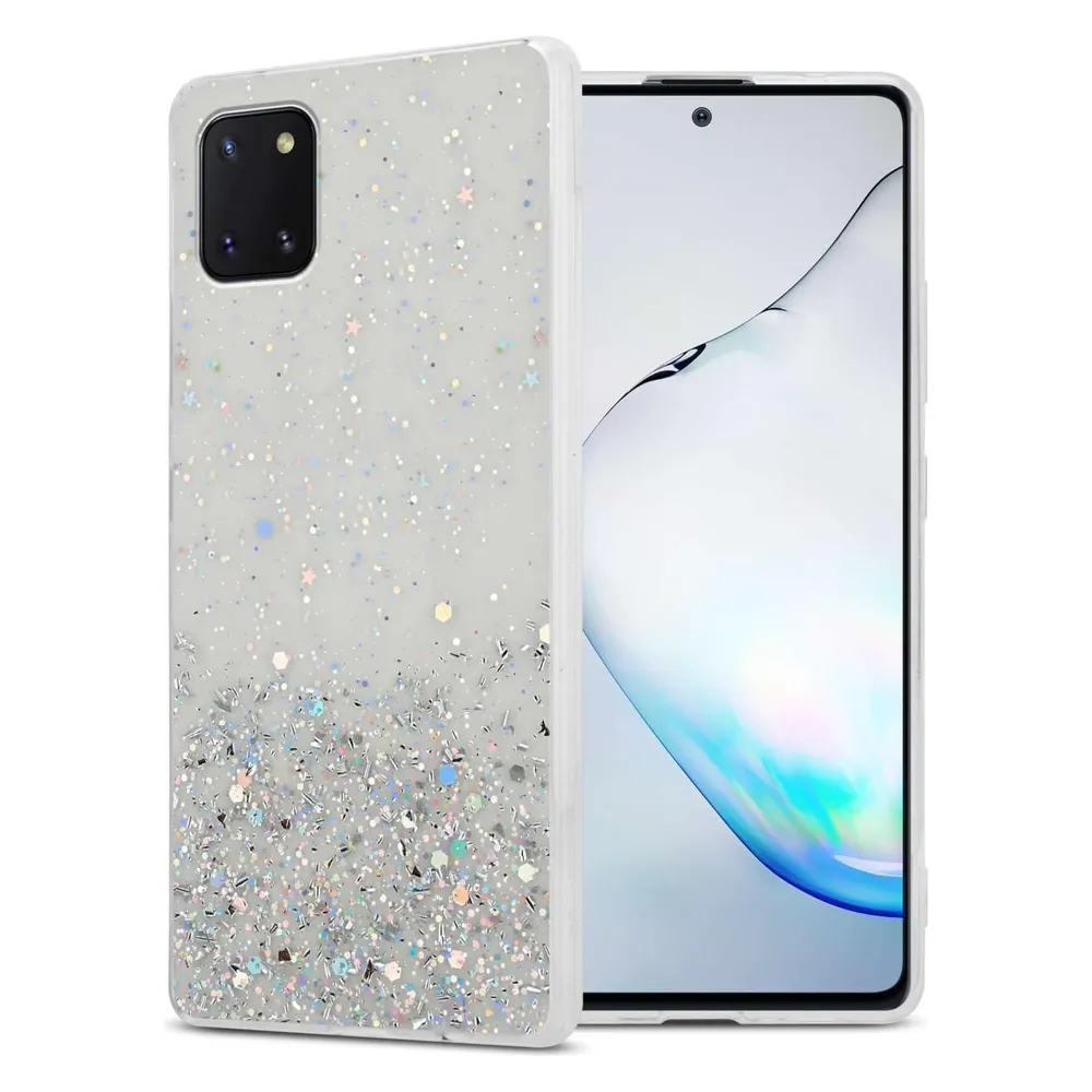 Cadorabo TPU Hülle für Samsung Galaxy A81 / NOTE 10 LITE / M60s mit Glitzer (Samsung Galaxy A81)