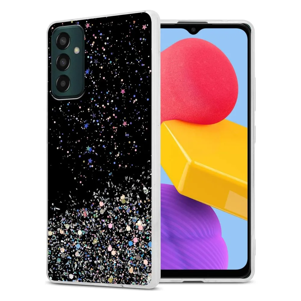 Cadorabo TPU Hülle für Samsung Galaxy M13 4G mit Glitzer (Samsung Galaxy M13)
