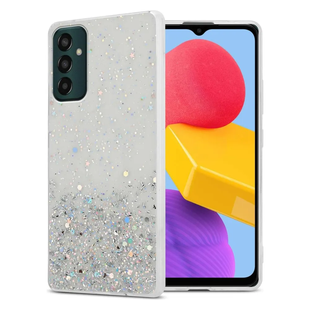 Cadorabo TPU Hülle für Samsung Galaxy M13 4G mit Glitzer (Samsung Galaxy M13)