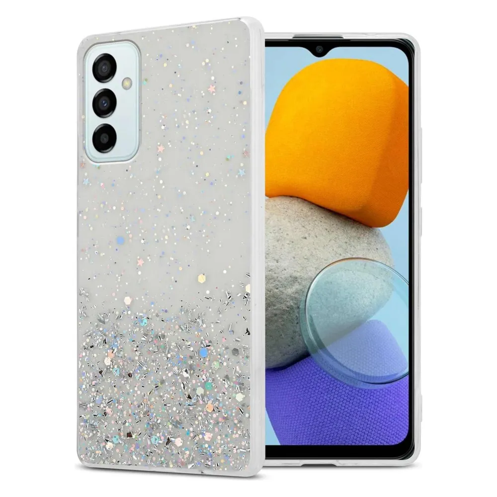 Cadorabo TPU Hülle für Samsung Galaxy M23 5G mit Glitzer