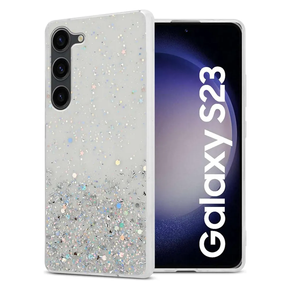 Cadorabo TPU Hülle für Samsung Galaxy S23 mit Glitzer