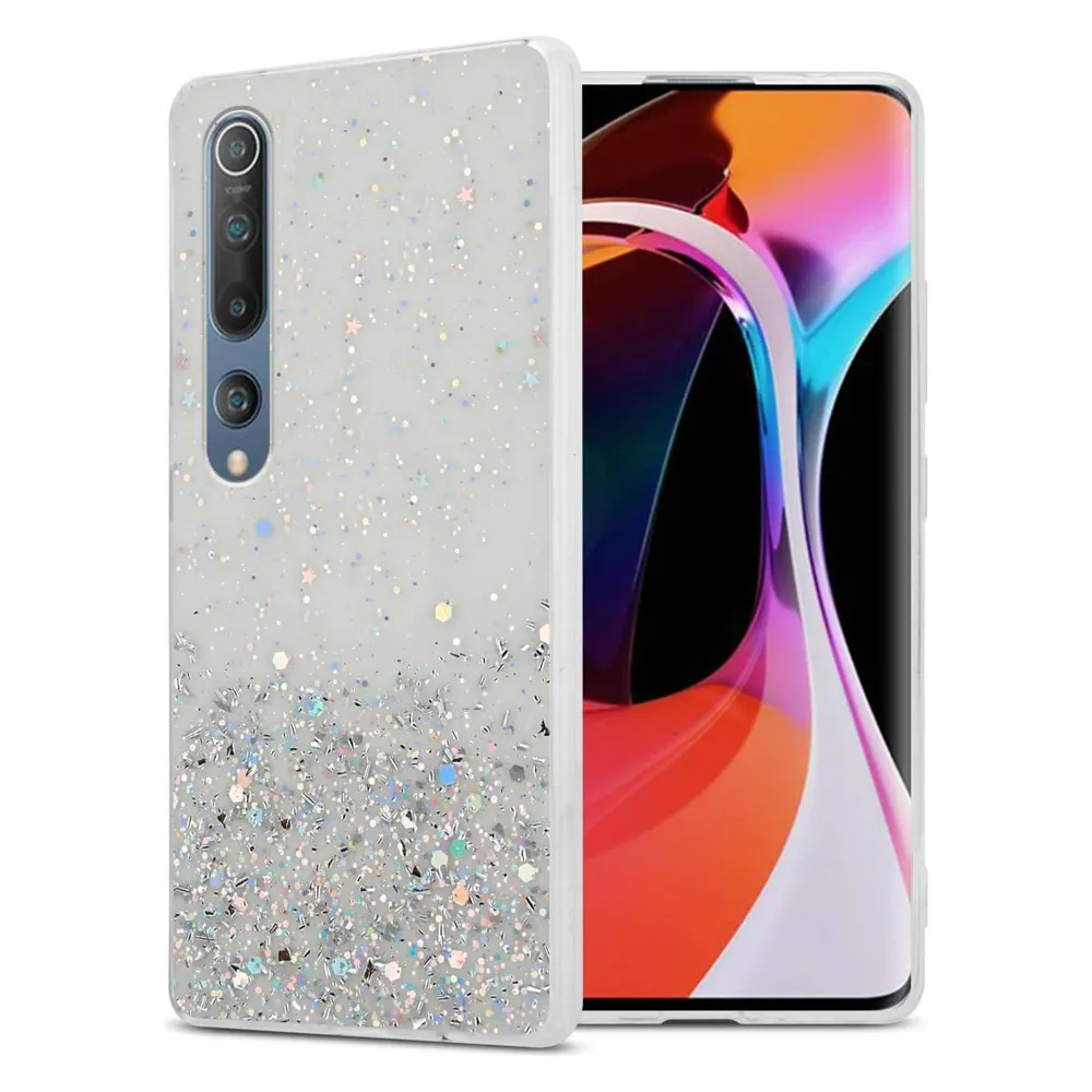 Cadorabo TPU Hülle für Xiaomi Mi 10 / Mi 10 PRO mit Glitzer (Xiaomi Mi 10, Xiaomi Mi 10 Pro)