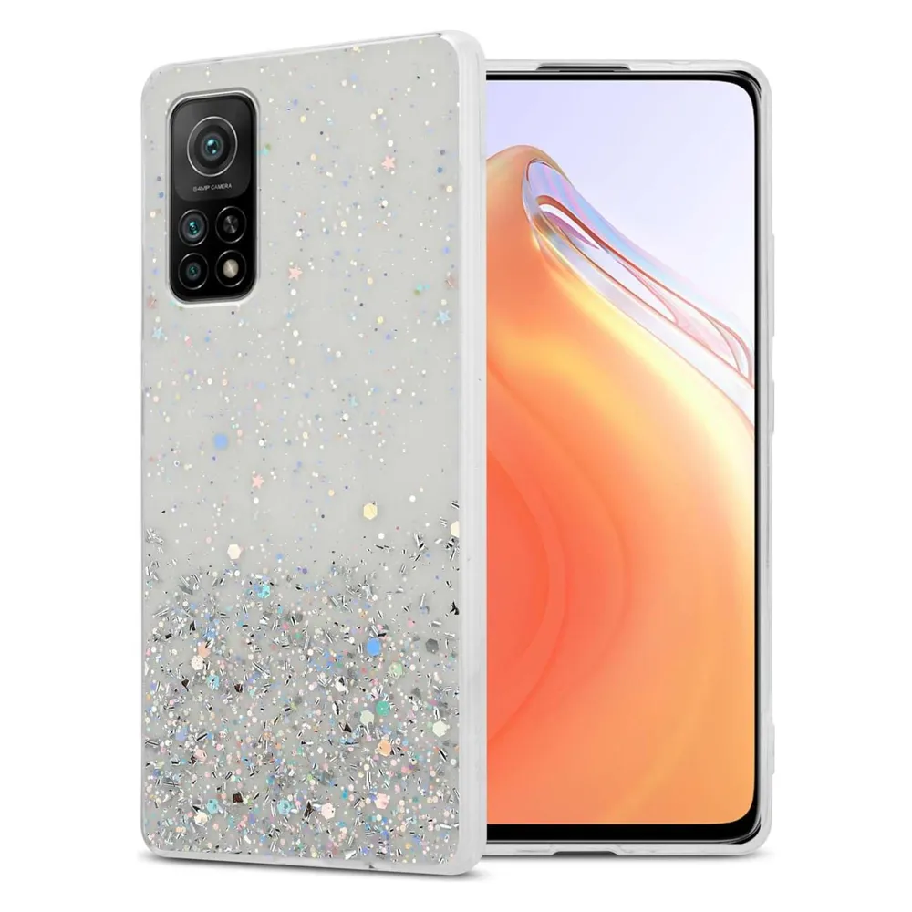 Cadorabo TPU Hülle für Xiaomi Mi 10T / Mi 10T PRO mit Glitzer (Xiaomi Mi 10T, Xiaomi Mi 10T Pro)