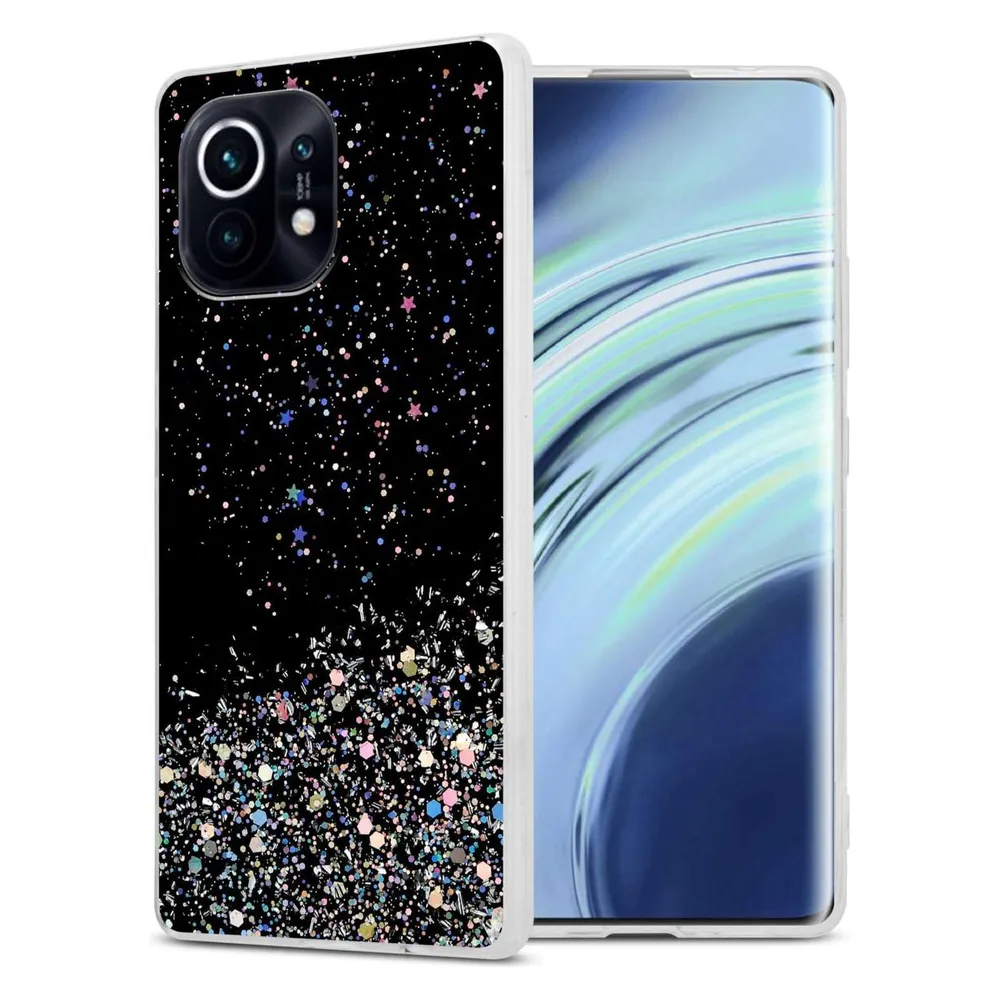 Cadorabo TPU Hülle für Xiaomi Mi 11 5G mit Glitzer (Xiaomi Mi 11 5G)