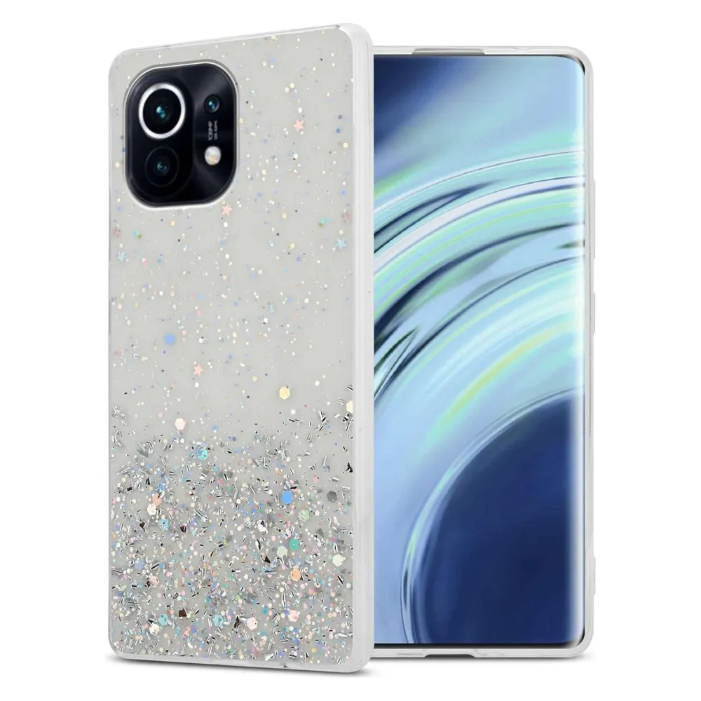 Cadorabo TPU Hülle für Xiaomi Mi 11 5G mit Glitzer (Xiaomi Mi 11 5G)