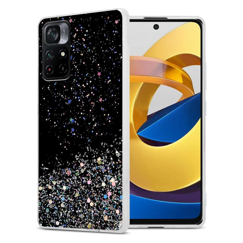 Cadorabo TPU Hülle für Xiaomi POCO M4 PRO 5G mit Glitzer (Xiaomi Poco M4 Pro 5G)