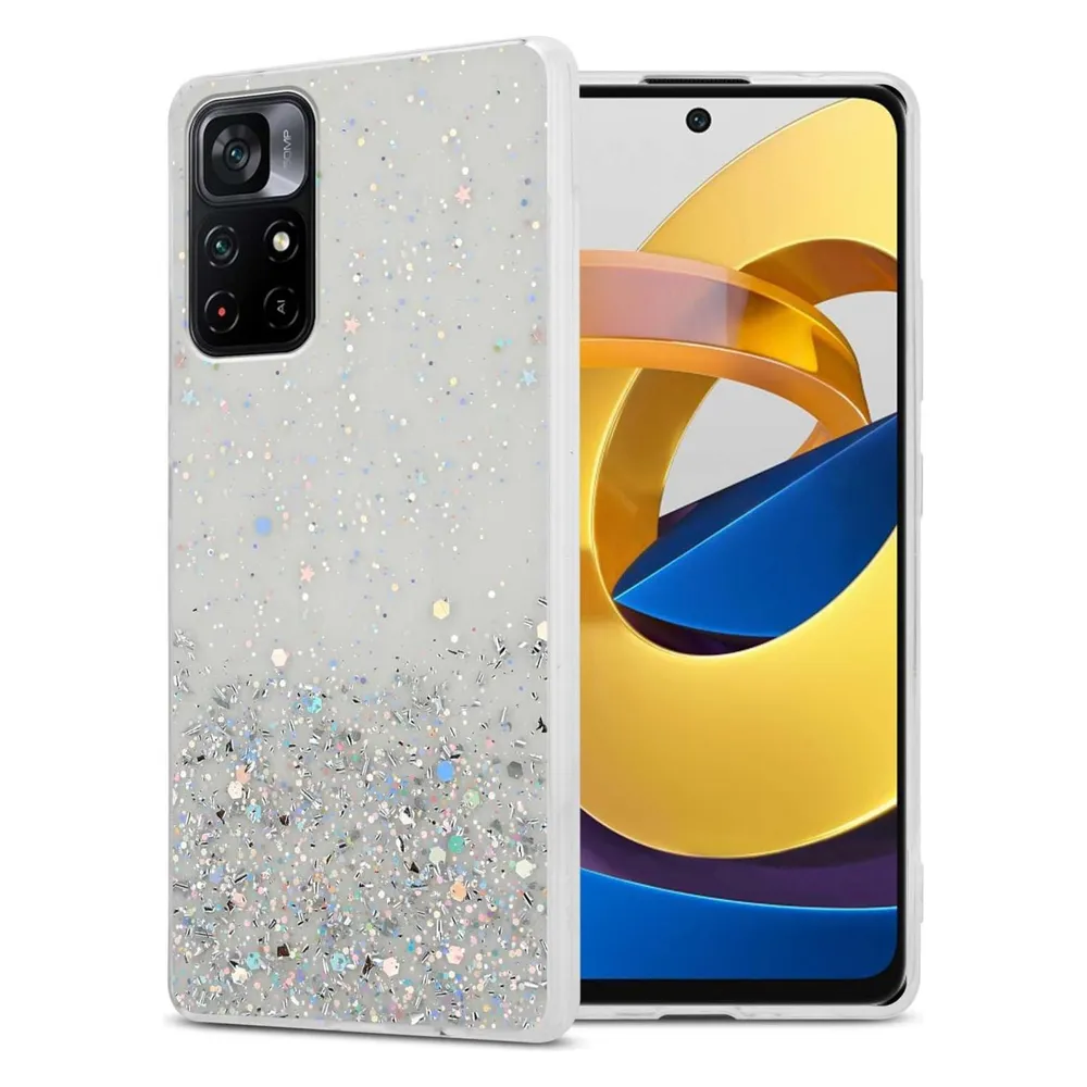 Cadorabo TPU Hülle für Xiaomi POCO M4 PRO 5G mit Glitzer (Xiaomi Poco M4 Pro 5G)