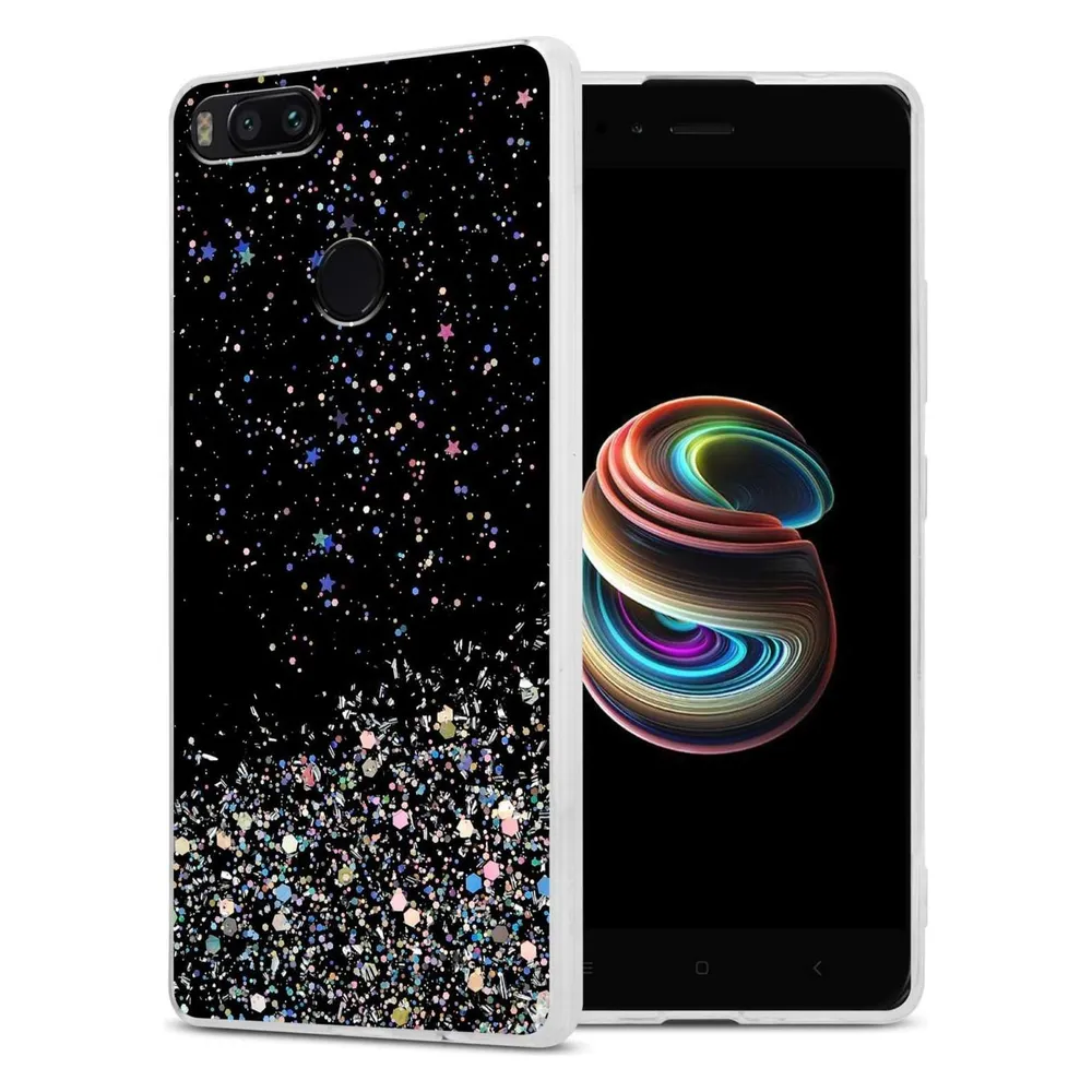 Cadorabo TPU Hülle für Xiaomi RedMi A1 mit Glitzer (Xiaomi Redmi A1)