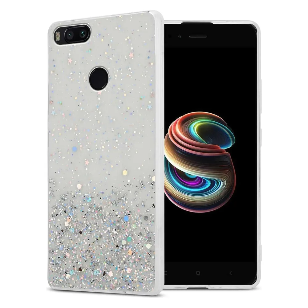 Cadorabo TPU Hülle für Xiaomi RedMi A1 mit Glitzer (Xiaomi Redmi A1)