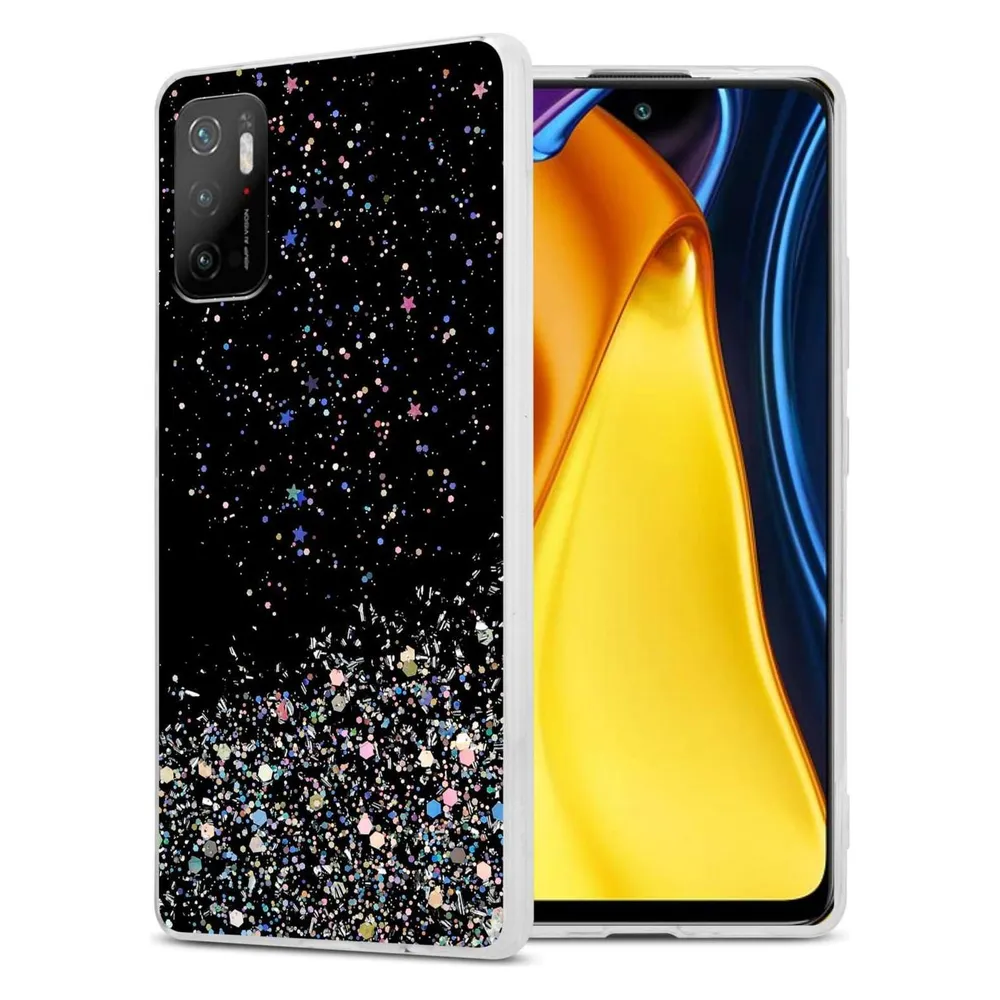 Cadorabo TPU Hülle für Xiaomi RedMi NOTE 10 5G / POCO M3 PRO 5G mit Glitzer