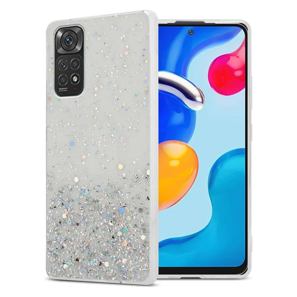 Cadorabo TPU Hülle für Xiaomi RedMi NOTE 11 4G / 11S 4G mit Glitzer (Xiaomi Redmi Note 11, Xiaomi Redmi Note 11S)