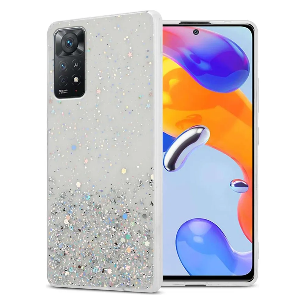 Cadorabo TPU Hülle für Xiaomi RedMi NOTE 11 PRO 4G / 5G mit Glitzer (Xiaomi Redmi Note 11 Pro, Xiaomi Redmi Note 11 Pro 5G)