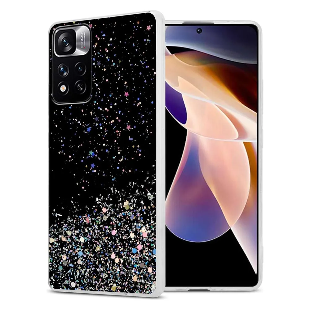 Cadorabo TPU Hülle für Xiaomi RedMi NOTE 11 PRO+ mit Glitzer (Xiaomi Redmi Note 11 Pro+)