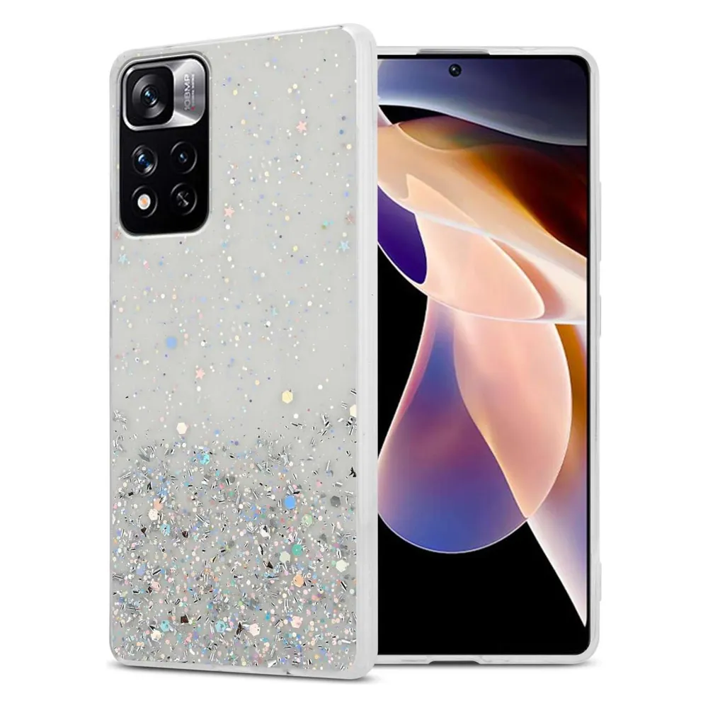 Cadorabo TPU Hülle für Xiaomi RedMi NOTE 11 PRO+ mit Glitzer (Xiaomi Redmi Note 11 Pro+)