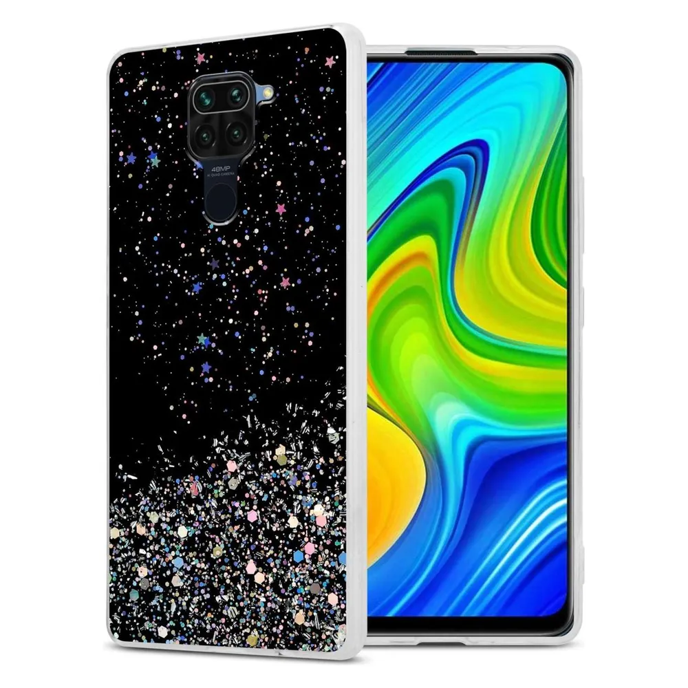 Cadorabo TPU Hülle für Xiaomi RedMi NOTE 9 mit Glitzer (Xiaomi Redmi Note 9)