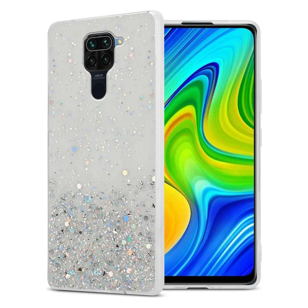 Cadorabo TPU Hülle für Xiaomi RedMi NOTE 9 mit Glitzer (Xiaomi Redmi Note 9)