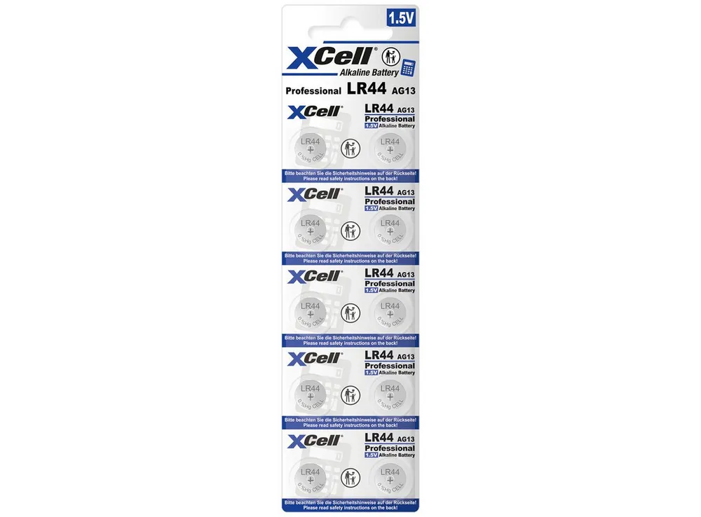 Camelion LR44 / AG13 Alkaline Knopfzellen 1.5V, 145mAh, 10er-Pack Knopfzelle, Knopfzellen mit 145 mAh Kapazität/10er-Blisterkarte/einzeln entnehmbar
