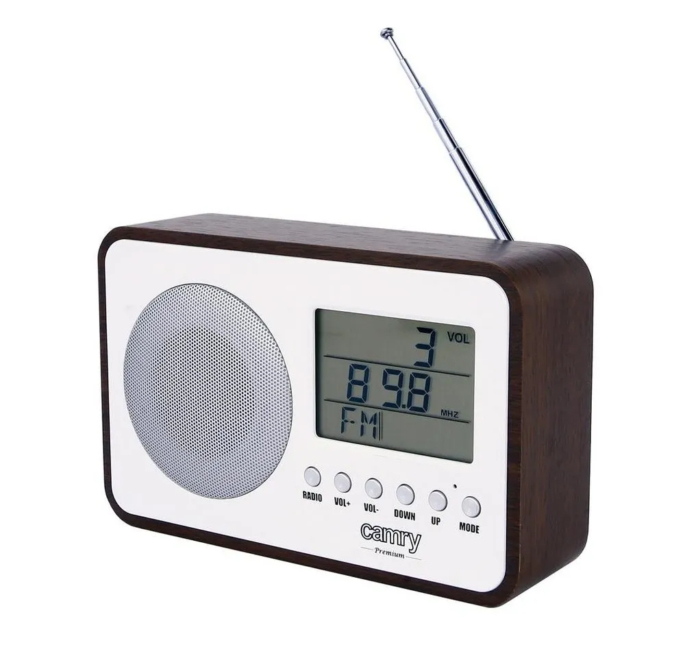 Camry CR 1153 Radio (Thermometer, Kalenderfunktion, FM-Digitalradio, Weckfunktion, AUX-Anschluss, Batteriebetrieb und USB-Stromversorgung)