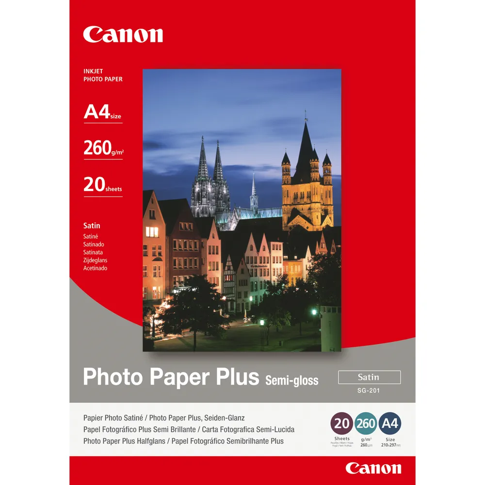 Fotopapier Canon SG-201 Satin A4 260 g/m² 20 Blatt Semi