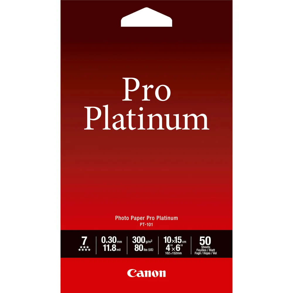 Canon Fotopapier 300 g/m² 4 x 6 Zoll 50 Blatt glänzend 98 %