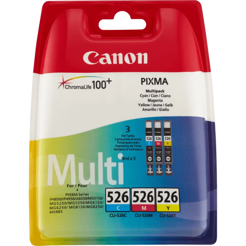 Canon CLI-526 Multipack Original Cyan/Magenta/Gelb