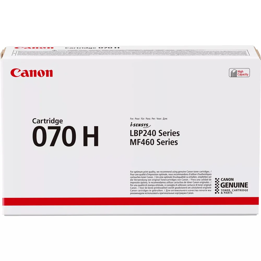 Canon 070H Schwarz Original Tonerkartusche mit hoher Reichweite, 10200 Seiten, i-SENSYS