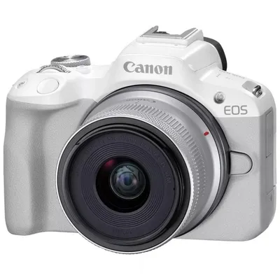 Canon EOS R50, White + RF-S 18-45mm F4.5-6.3 IS STM Kit MILC 24,2 MP CMOS 6000 x 4000 Pixel