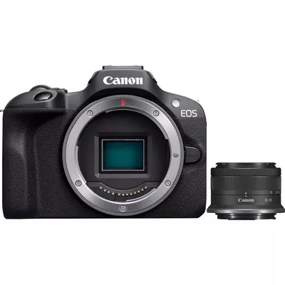 Spiegellose Kamera Canon EOS R100 24.1MP 6000x4000 18-45mm WiFi Schwarz