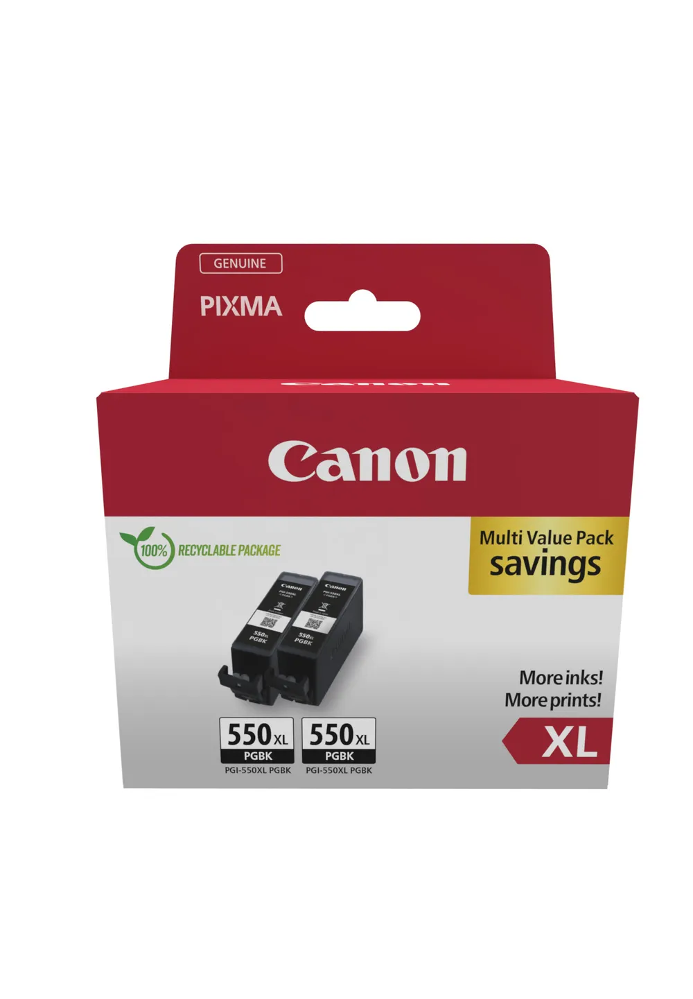 Tintenpatrone Canon PGI-550PGBK Schwarz Pack von 2 Original PIXMA