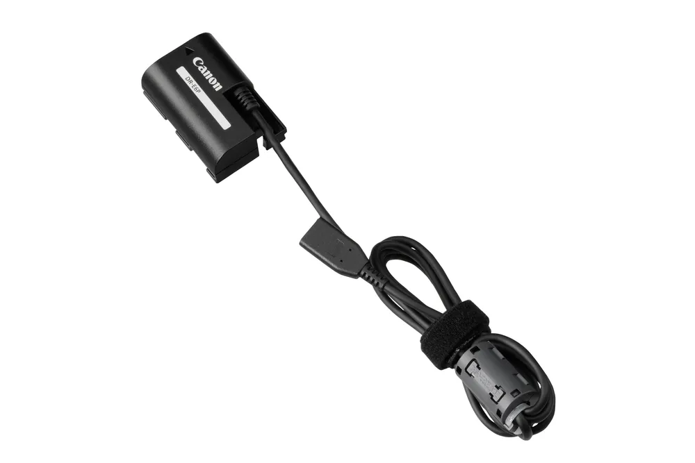 DC Coupler Canon DR-E6P Schwarz Kompatibel R5 Mark II USB-C 10V 6A