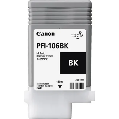 Tintenpatrone Canon PFI-106 BK Schwarz Foto 1 Stück