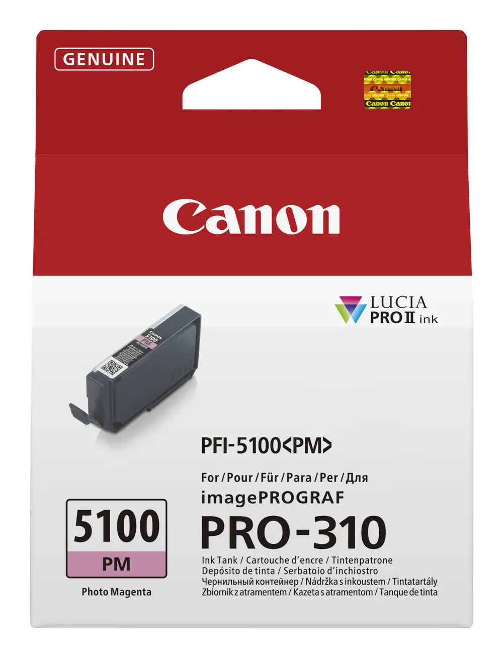 Patrone Canon PFI-5100 PM Photo Magenta 14,4 ml Original