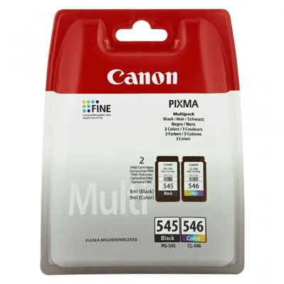 Canon PG-545/CL-546 Druckerpatrone 2 Stück(e) Original Standardertrag Schwarz, Cyan, Magenta, Gelb