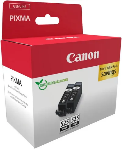Canon PGI-525PGBK (Doppelpack) Tintenpatrone (Packung, 2-tlg)