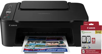 Canon PIXMA TS3750i + 1 Satz Reservepatronen + Fotopapier