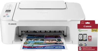 Canon PIXMA TS3751i + 1 Satz Reservepatronen + Fotopapier